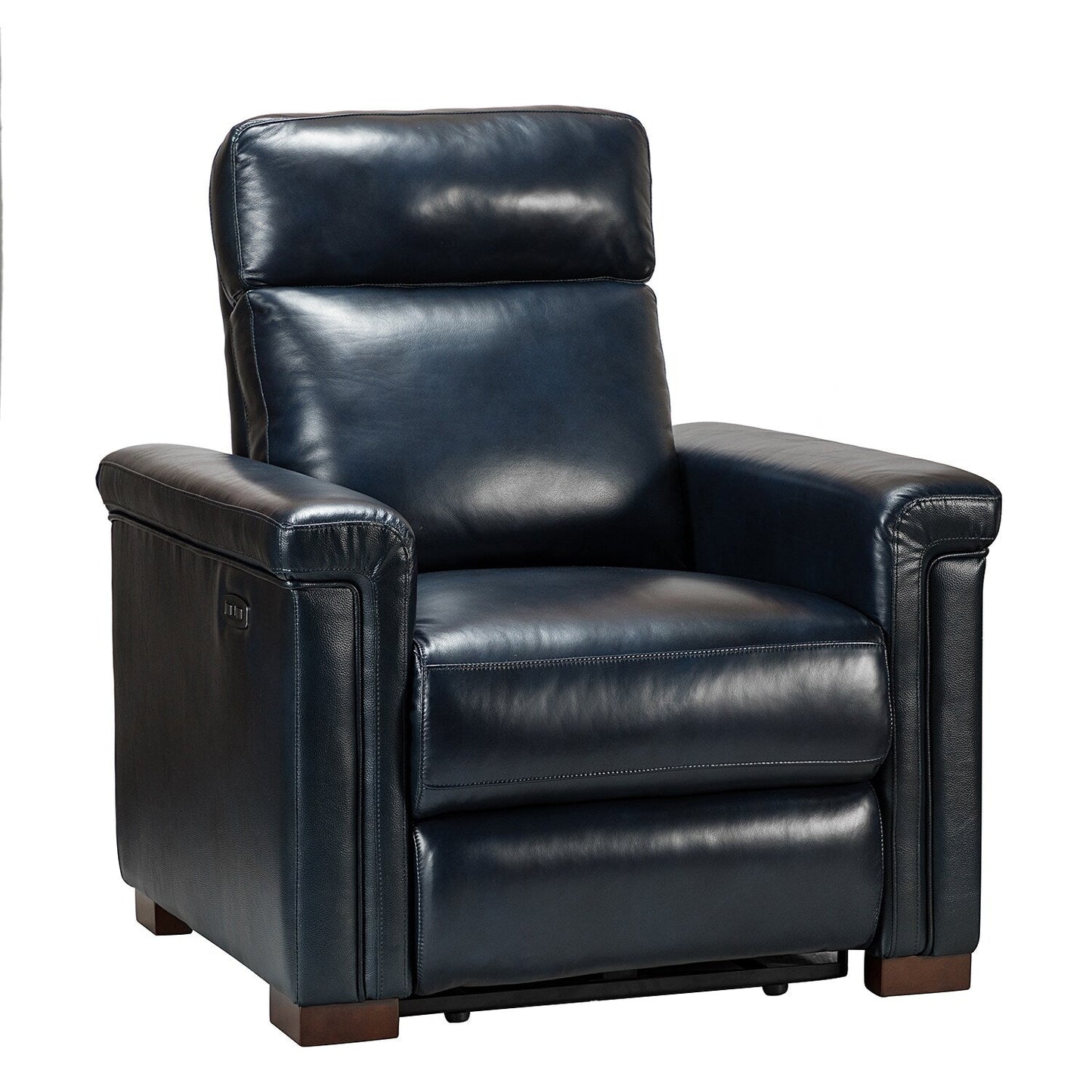 Fauteuil inclinable électrique classique contemporain Alicia 34,65 po en cuir véritable avec port USB (lot de 2)
