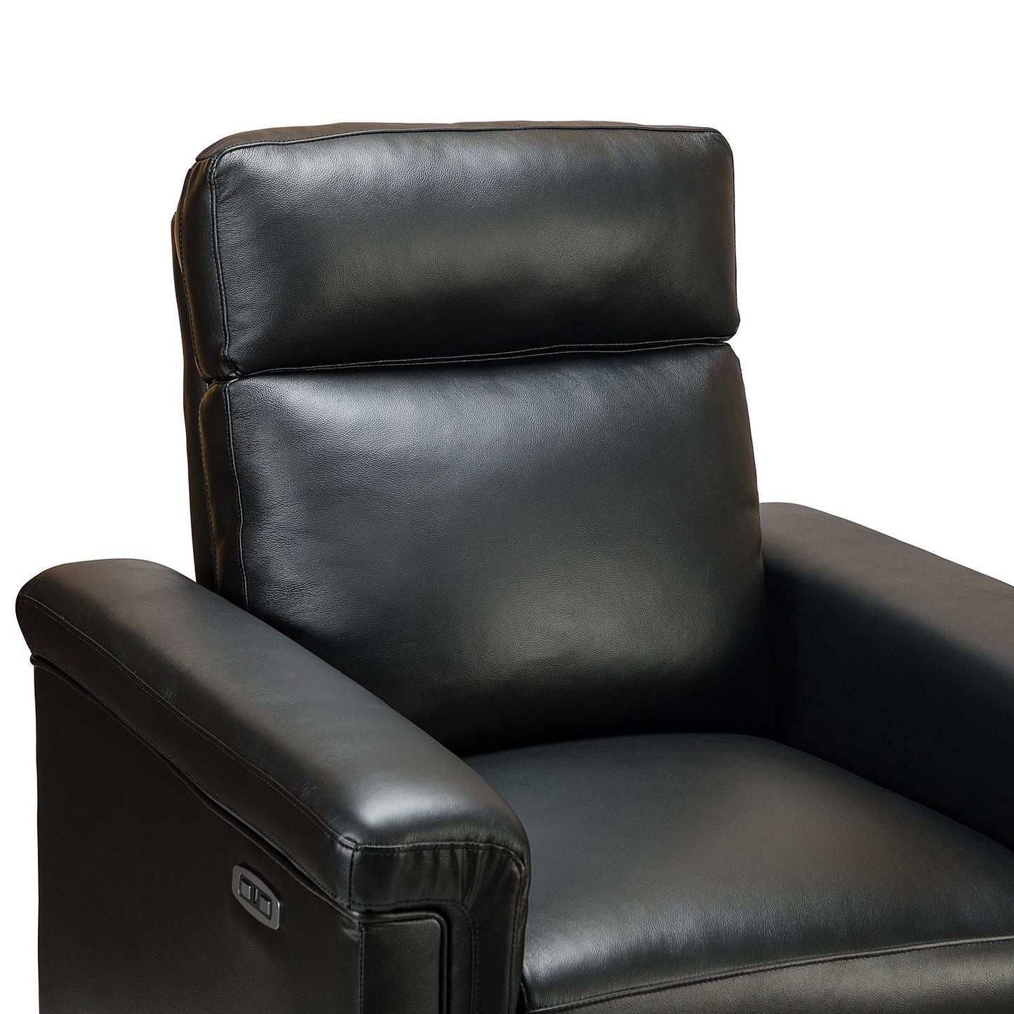 Fauteuil inclinable électrique classique contemporain Alicia 34,65 po en cuir véritable avec port USB (lot de 2)