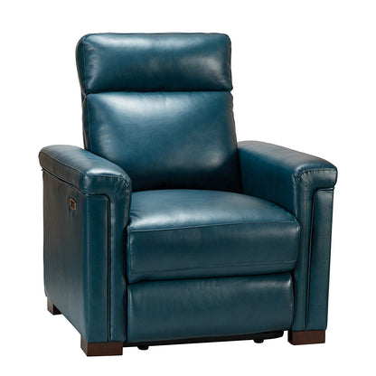 Fauteuil inclinable électrique classique contemporain Alicia 34,65 po en cuir véritable avec port USB (lot de 2)