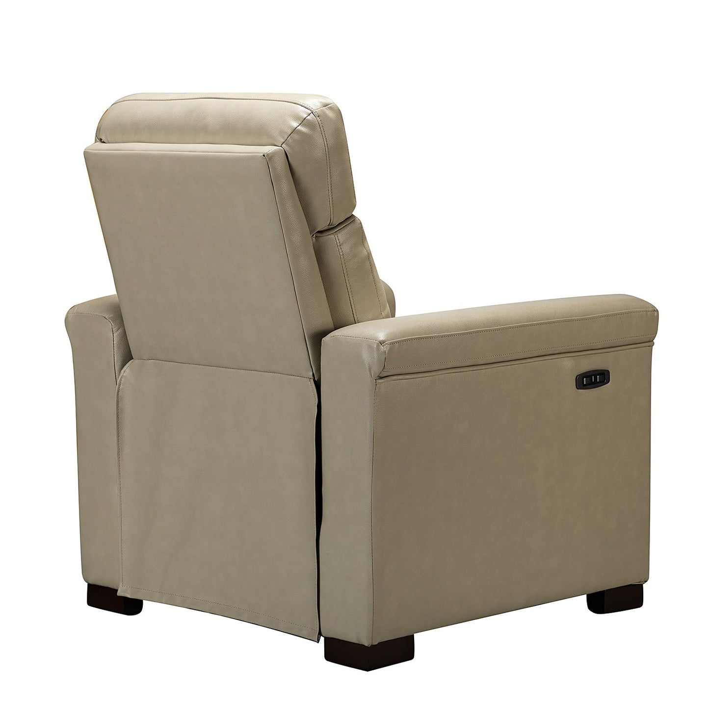 Fauteuil inclinable électrique classique contemporain Alicia 34,65 po en cuir véritable avec port USB (lot de 2)