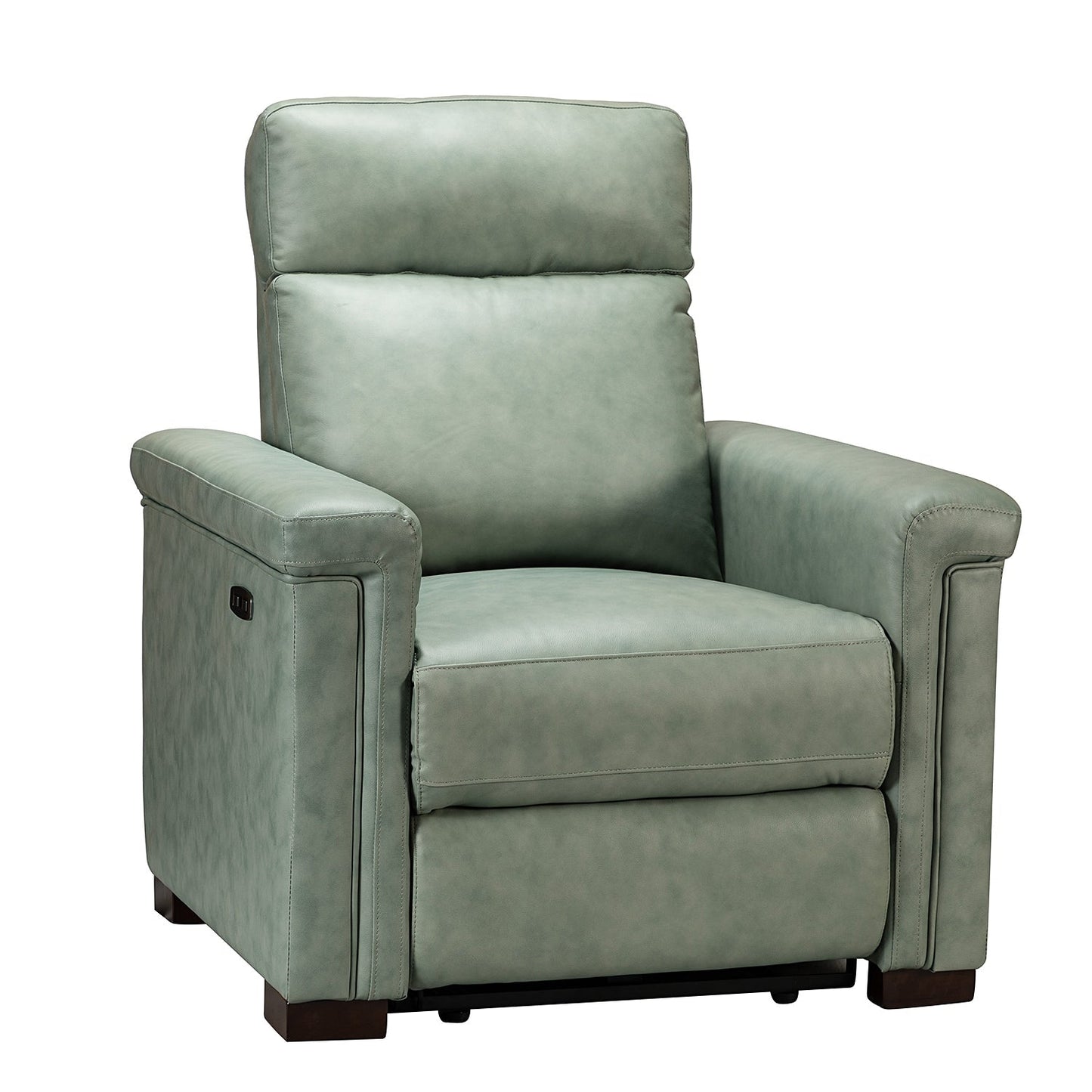 Fauteuil inclinable électrique classique contemporain Alicia 34,65 po en cuir véritable avec port USB (lot de 2)