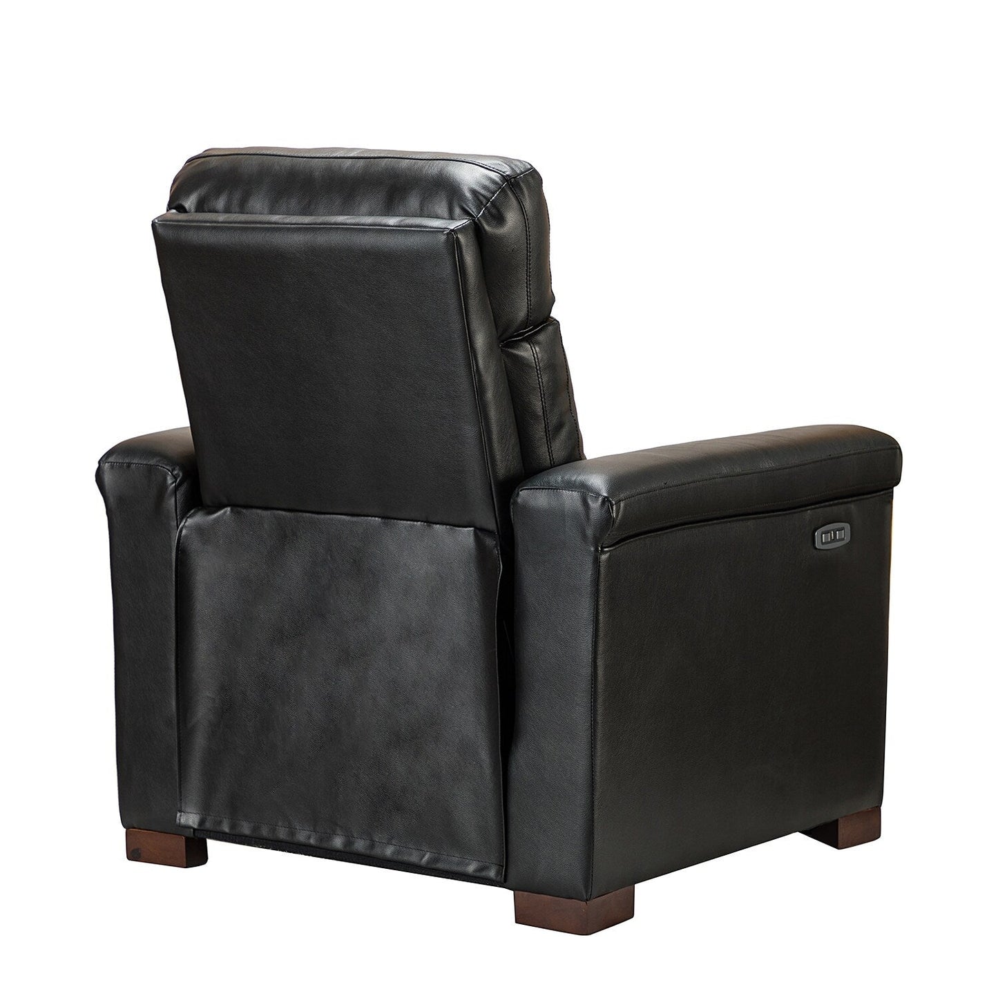 Fauteuil inclinable électrique classique contemporain Alicia 34,65 po en cuir véritable avec port USB (lot de 2)
