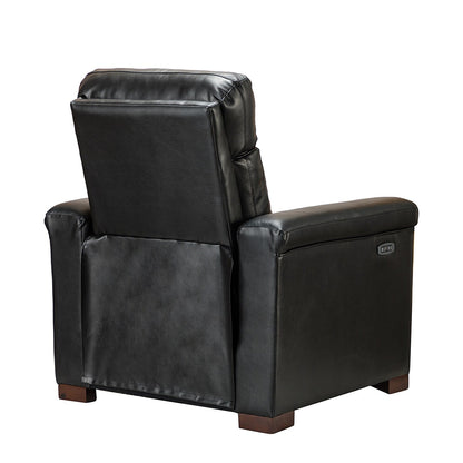 Fauteuil inclinable électrique classique contemporain Alicia 34,65 po en cuir véritable avec port USB (lot de 2)
