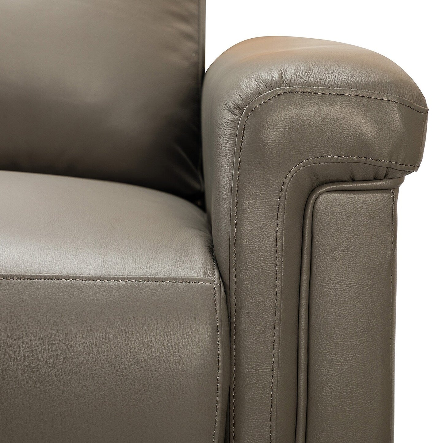 Fauteuil inclinable électrique classique contemporain Alicia 34,65 po en cuir véritable avec port USB (lot de 2)