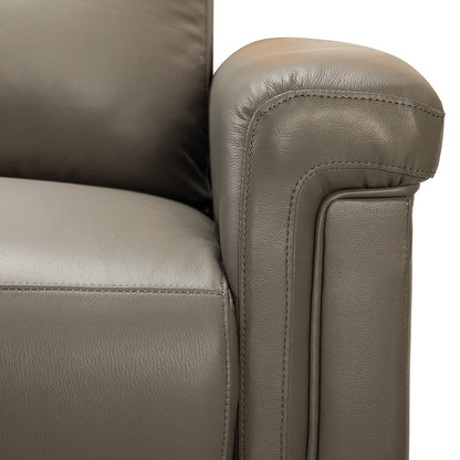 Fauteuil inclinable électrique classique contemporain Alicia 34,65 po en cuir véritable avec port USB (lot de 2)