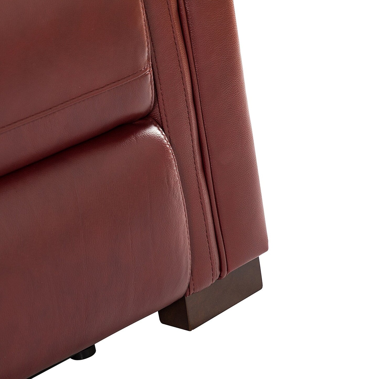 Fauteuil inclinable électrique classique contemporain Alicia 34,65 po en cuir véritable avec port USB (lot de 2)