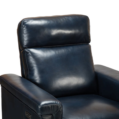 Fauteuil inclinable électrique classique contemporain Alicia 34,65 po en cuir véritable avec port USB (lot de 2)