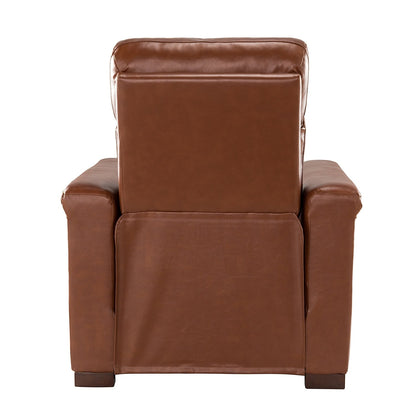 Fauteuil inclinable électrique classique contemporain Alicia 34,65 po en cuir véritable avec port USB (lot de 2)