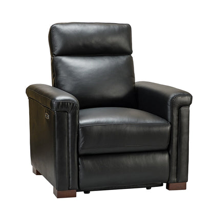 Fauteuil inclinable électrique classique contemporain Alicia 34,65 po en cuir véritable avec port USB (lot de 2)