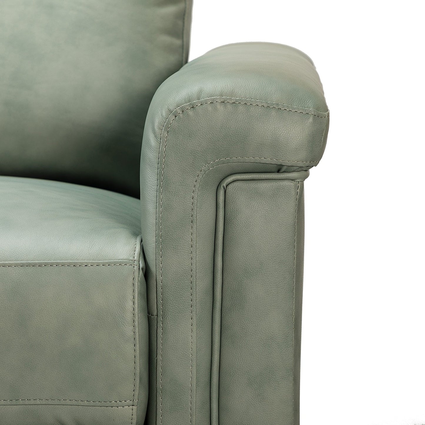 Fauteuil inclinable électrique classique contemporain Alicia 34,65 po en cuir véritable avec port USB (lot de 2)