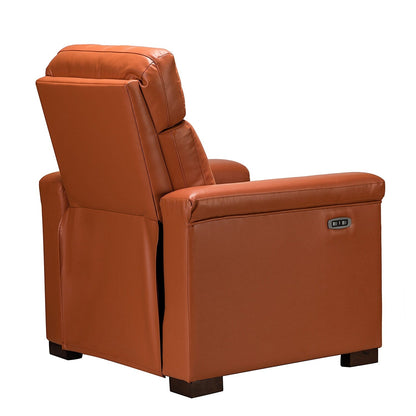 Fauteuil inclinable électrique classique contemporain Alicia 34,65 po en cuir véritable avec port USB (lot de 2)