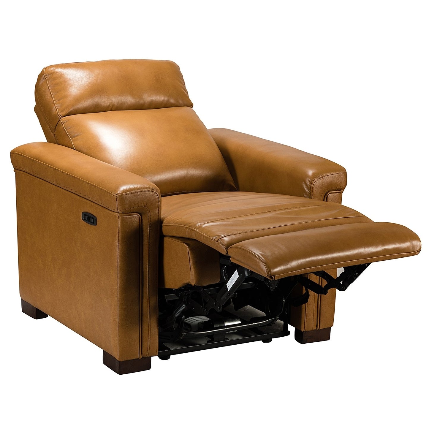 Fauteuil inclinable électrique classique contemporain Alicia 34,65 po en cuir véritable avec port USB (lot de 2)