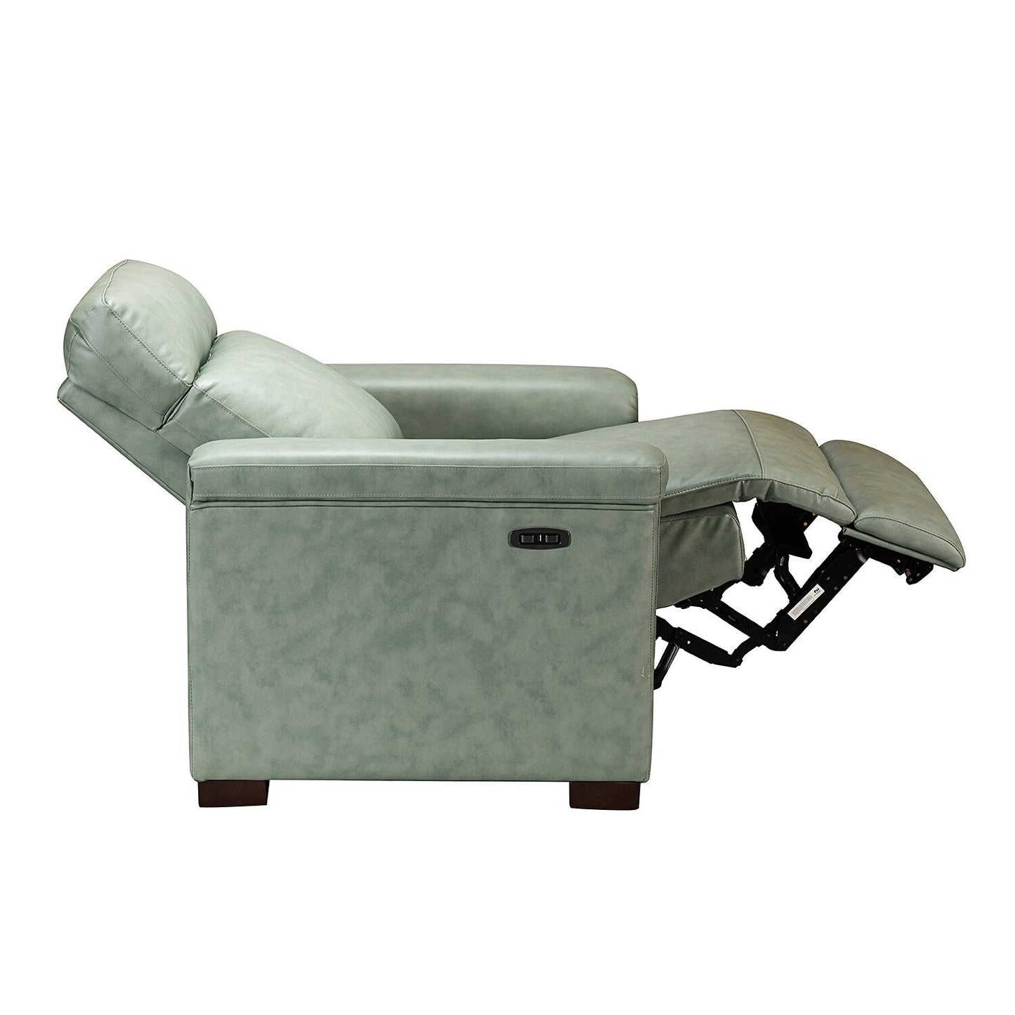 Fauteuil inclinable électrique classique contemporain Alicia 34,65 po en cuir véritable avec port USB (lot de 2)
