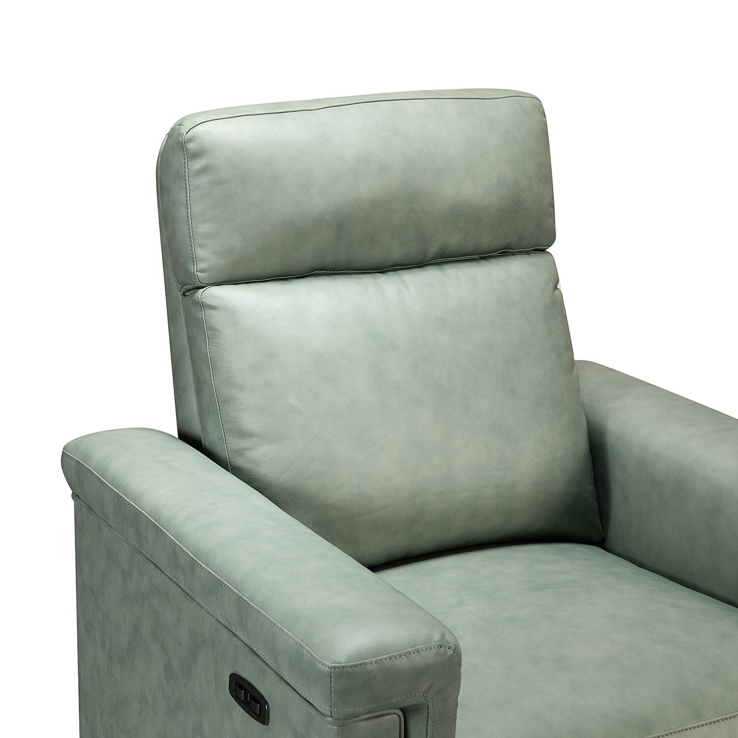 Fauteuil inclinable électrique classique contemporain Alicia 34,65 po en cuir véritable avec port USB (lot de 2)
