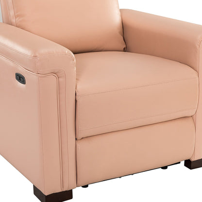 Fauteuil inclinable électrique classique contemporain Alicia 34,65 po en cuir véritable avec port USB (lot de 2)