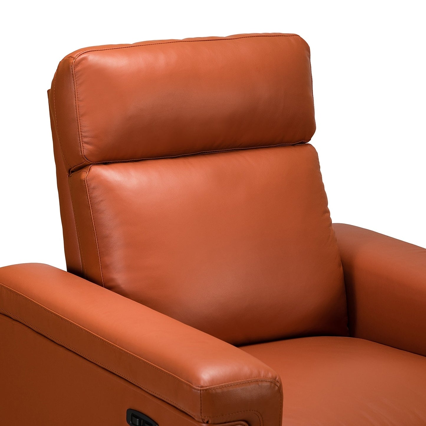 Fauteuil inclinable électrique classique contemporain Alicia 34,65 po en cuir véritable avec port USB (lot de 2)