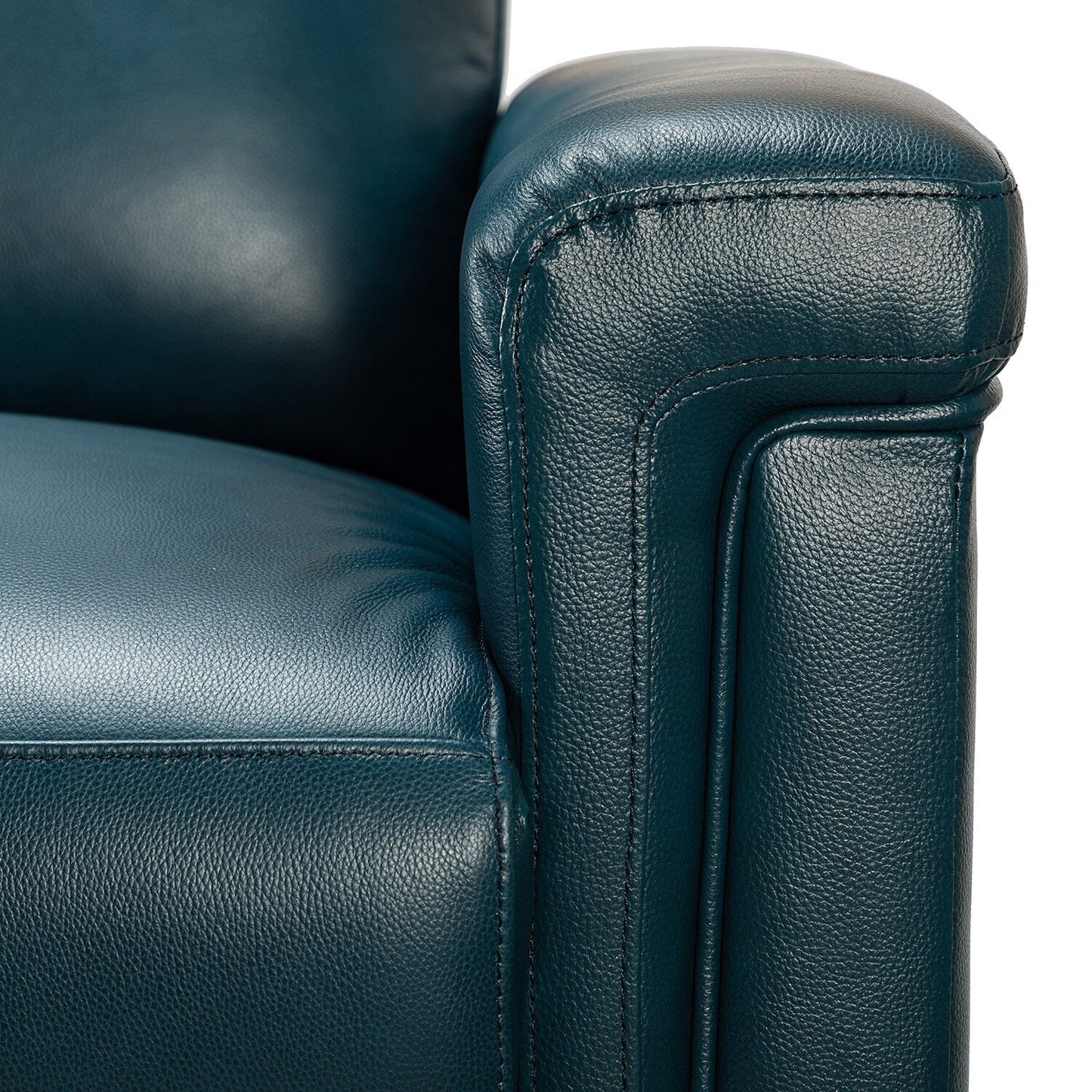 Fauteuil inclinable électrique classique contemporain Alicia 34,65 po en cuir véritable avec port USB (lot de 2)