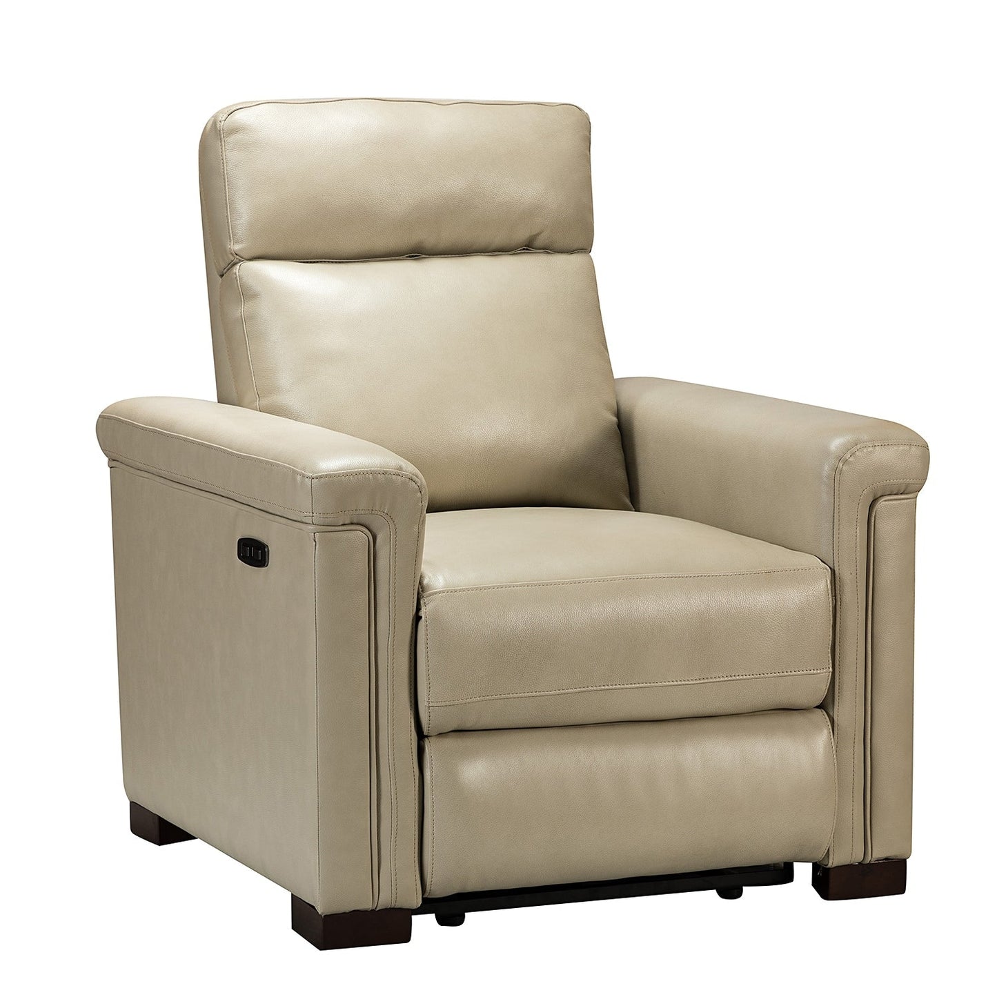 Fauteuil inclinable électrique classique contemporain Alicia 34,65 po en cuir véritable avec port USB (lot de 2)