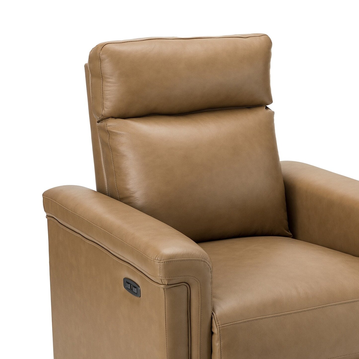 Fauteuil inclinable électrique classique contemporain Alicia 34,65 po en cuir véritable avec port USB (lot de 2)