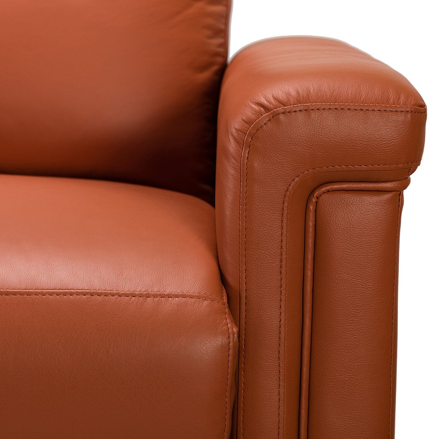 Fauteuil inclinable électrique classique contemporain Alicia 34,65 po en cuir véritable avec port USB (lot de 2)