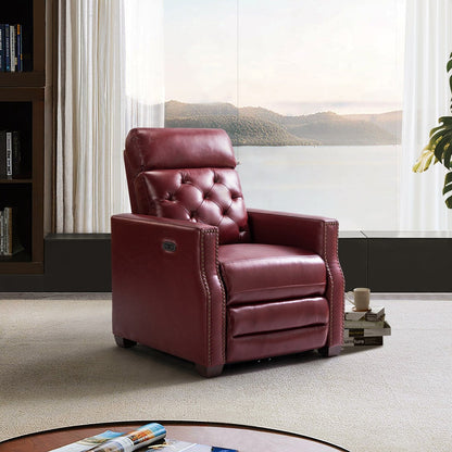 Fauteuil inclinable électrique Alina 31,50 pouces en cuir véritable avec port USB