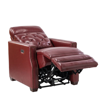 Fauteuil inclinable électrique Alina 31,50 pouces de large en cuir véritable avec port USB, lot de 2