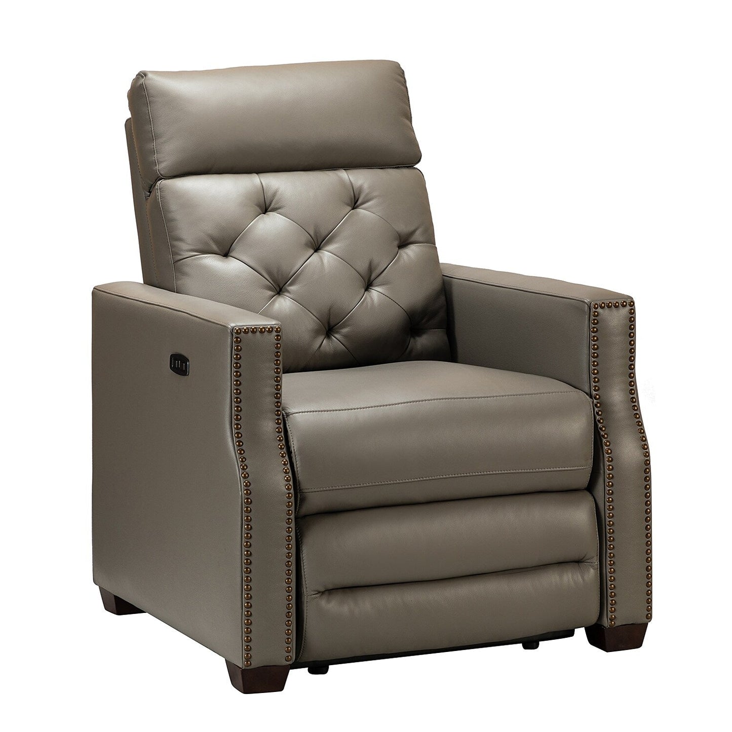 Fauteuil inclinable électrique Alina 31,50 pouces en cuir véritable avec port USB