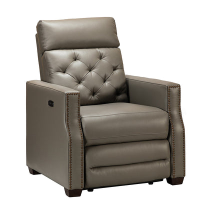 Fauteuil inclinable électrique Alina 31,50 pouces en cuir véritable avec port USB