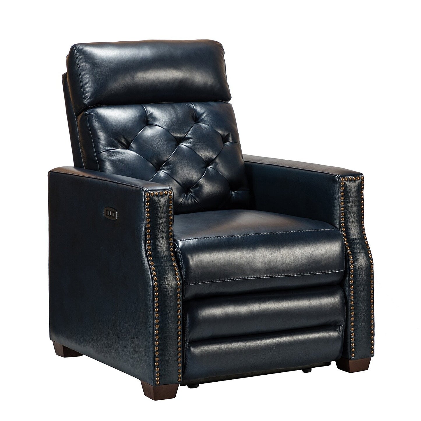 Fauteuil inclinable électrique Alina 31,50 pouces en cuir véritable avec port USB