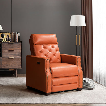 Fauteuil inclinable électrique Alina 31,50 pouces en cuir véritable avec port USB