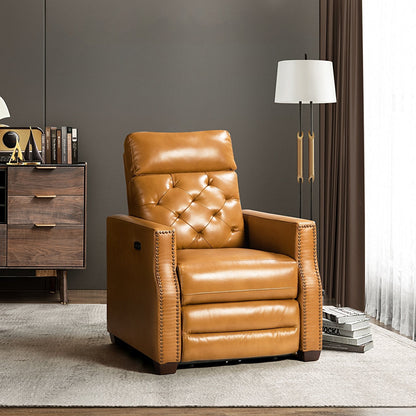 Fauteuil inclinable électrique Alina 31,50 pouces en cuir véritable avec port USB