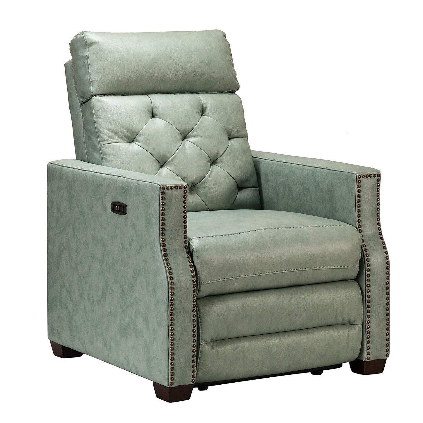 Fauteuil inclinable électrique Alina 31,50 pouces en cuir véritable avec port USB