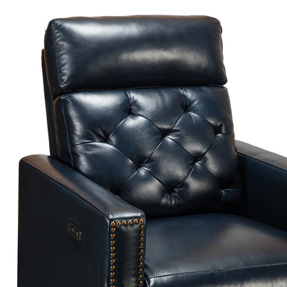 Fauteuil inclinable électrique Alina 31,50 pouces en cuir véritable avec port USB