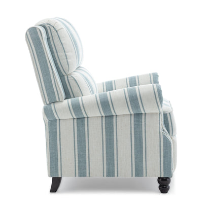 Fauteuil inclinable Alisa 35 po de largeur en cuir végétalien et lin