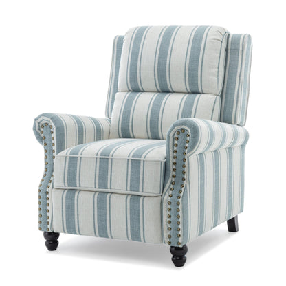 Fauteuil inclinable Alisa 35 po de largeur en cuir végétalien et lin