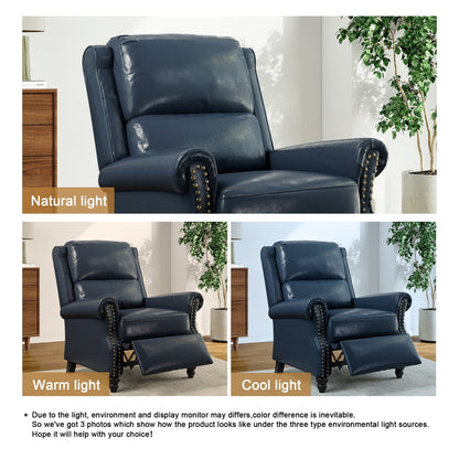 Fauteuil inclinable Alisa 35 po de largeur en cuir végétalien et lin