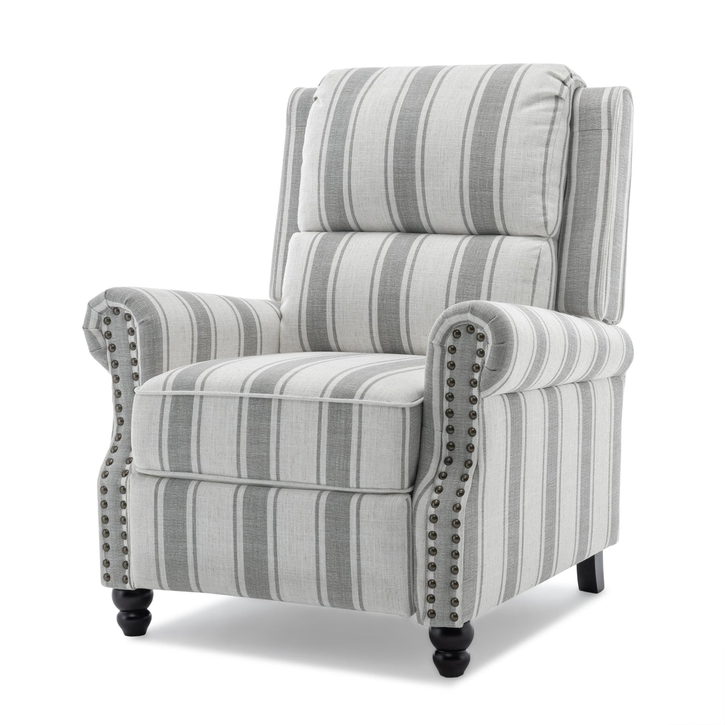 Fauteuil inclinable Alisa 35 po de largeur en cuir végétalien et lin