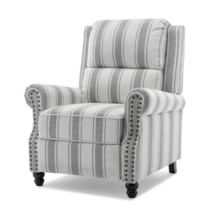 Fauteuil inclinable Alisa 35 po de largeur en cuir végétalien et lin