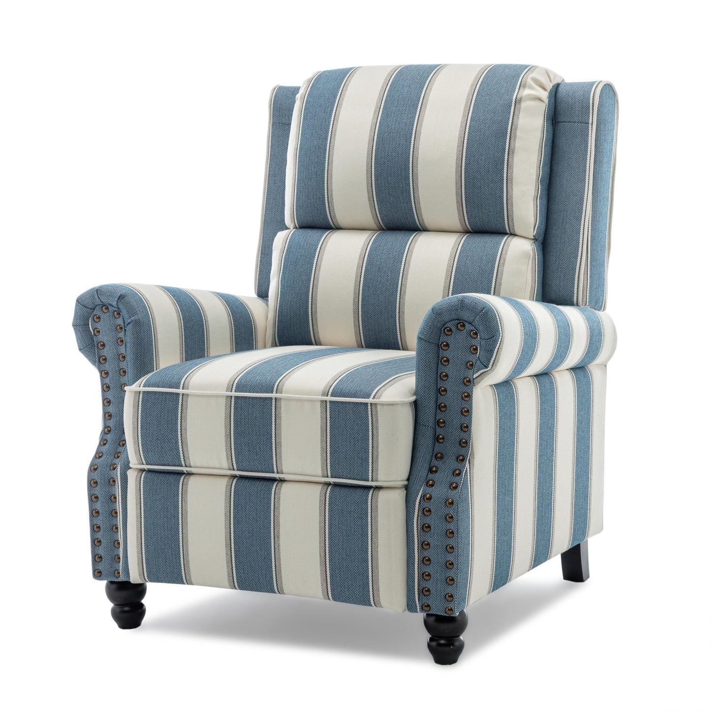 Fauteuil inclinable Alisa 35 po de largeur en cuir végétalien et lin
