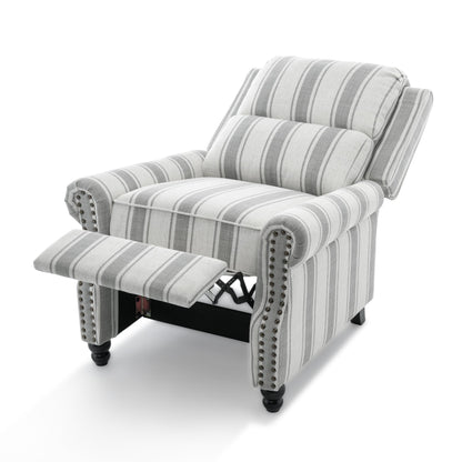 Fauteuil inclinable Alisa 35 po de largeur en cuir végétalien et lin
