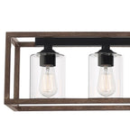 Lustre linéaire rectangulaire Allegray Farmhouse de 52 po à 7 lumières pour îlot de cuisine