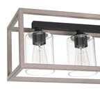 Lustre linéaire rectangulaire Allegray Farmhouse de 52 po à 7 lumières pour îlot de cuisine