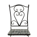Ensemble bistrot 3 pièces en mosaïque de verre marbré intérieur/extérieur Alpine Corporation, table et chaises pliantes, sièges de patio