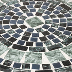 Ensemble bistrot 3 pièces en mosaïque de verre marbré intérieur/extérieur Alpine Corporation, table et chaises pliantes, sièges de patio