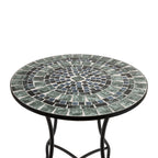 Ensemble bistrot 3 pièces en mosaïque de verre marbré intérieur/extérieur Alpine Corporation, table et chaises pliantes, sièges de patio