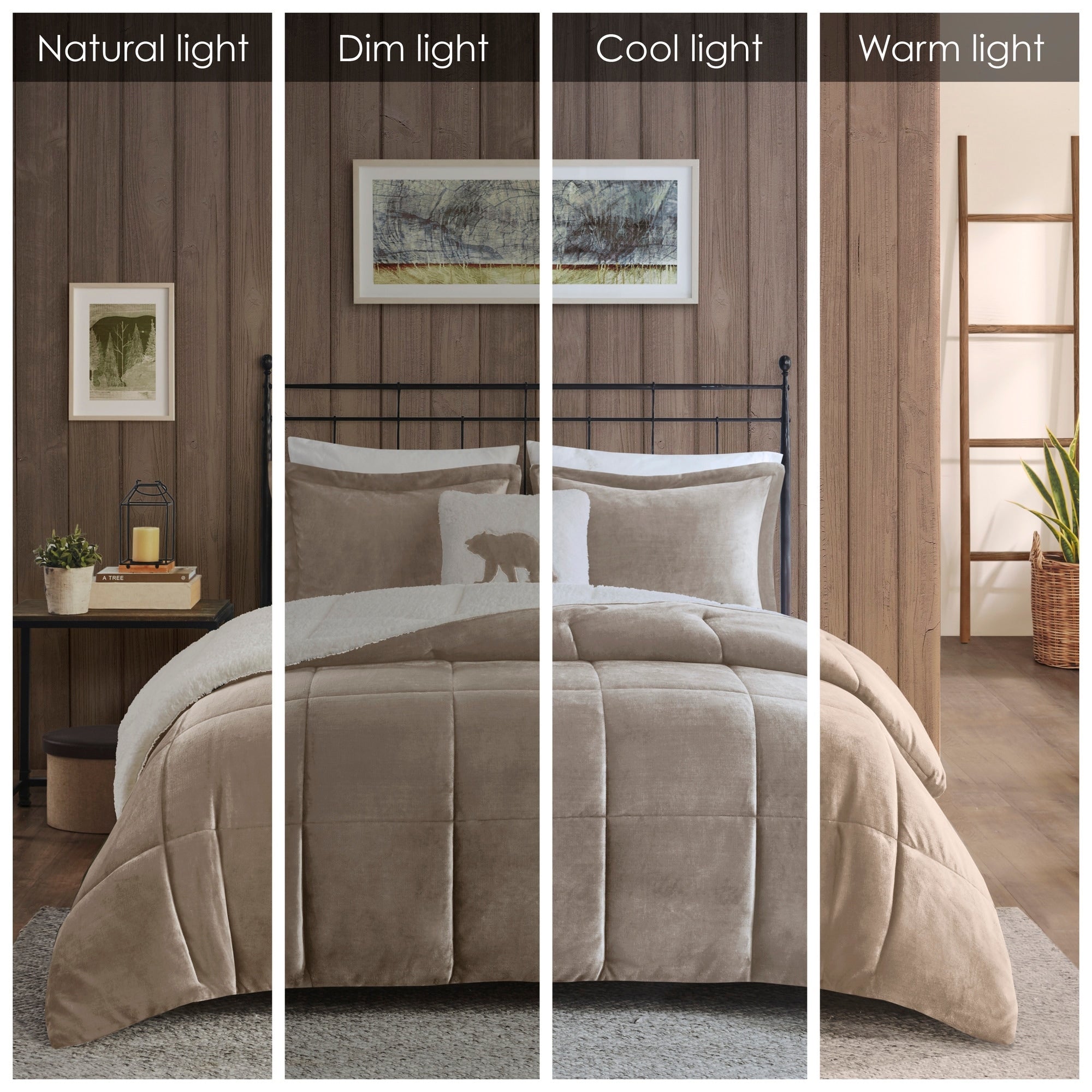 Parure de couette Woolrich Alton en duvet synthétique et sherpa