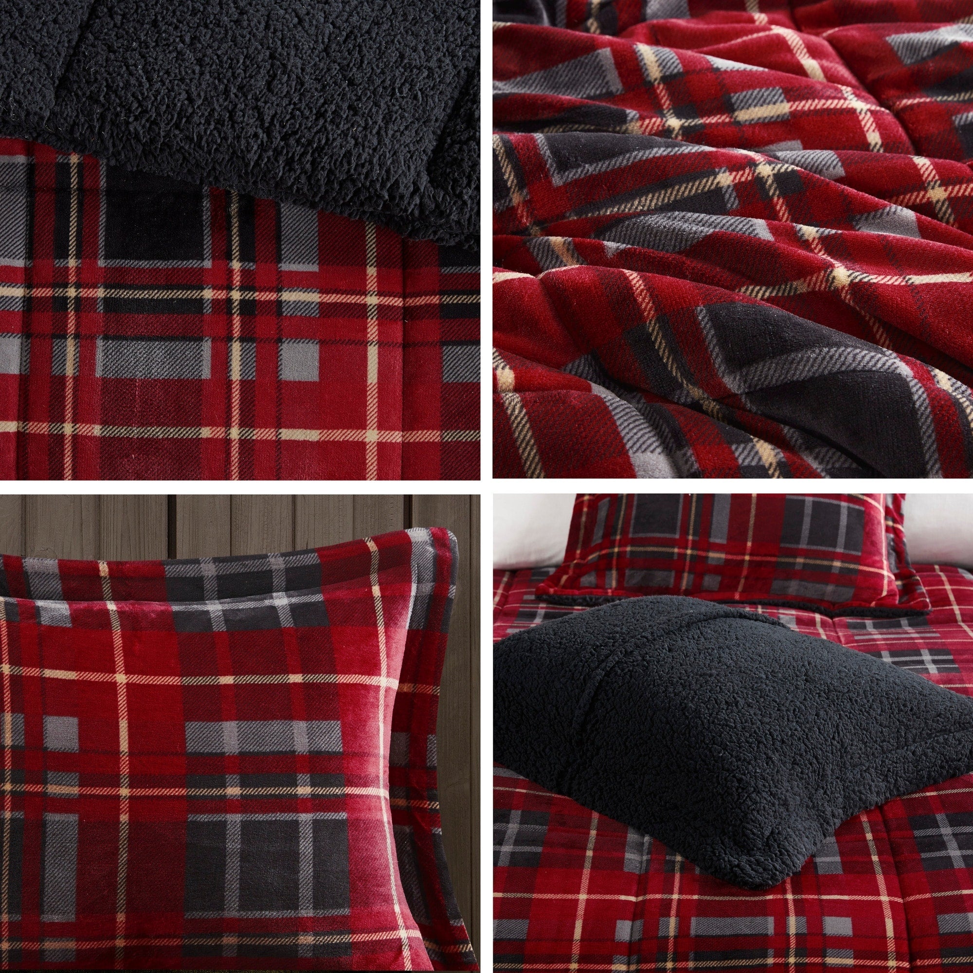 Parure de couette Woolrich Alton en duvet synthétique et sherpa