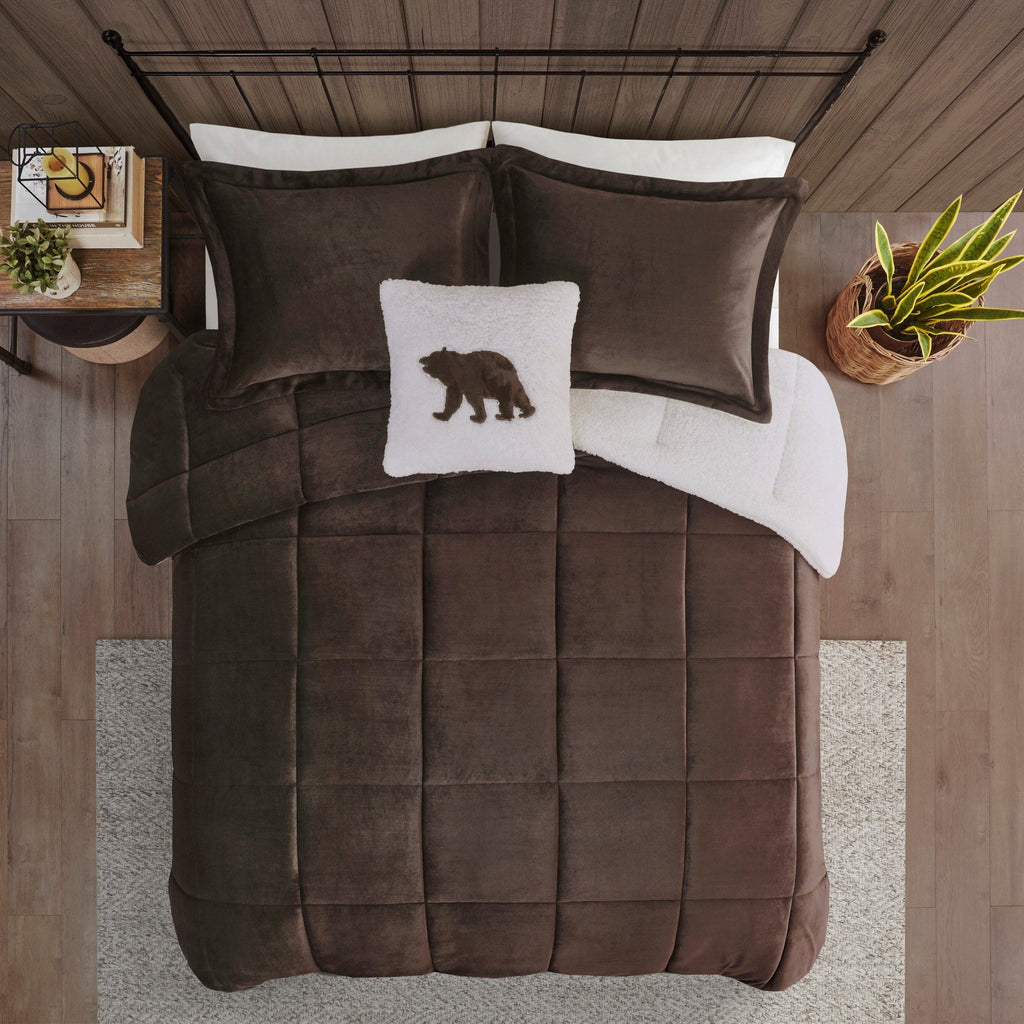 Parure de couette Woolrich Alton en duvet synthétique et sherpa