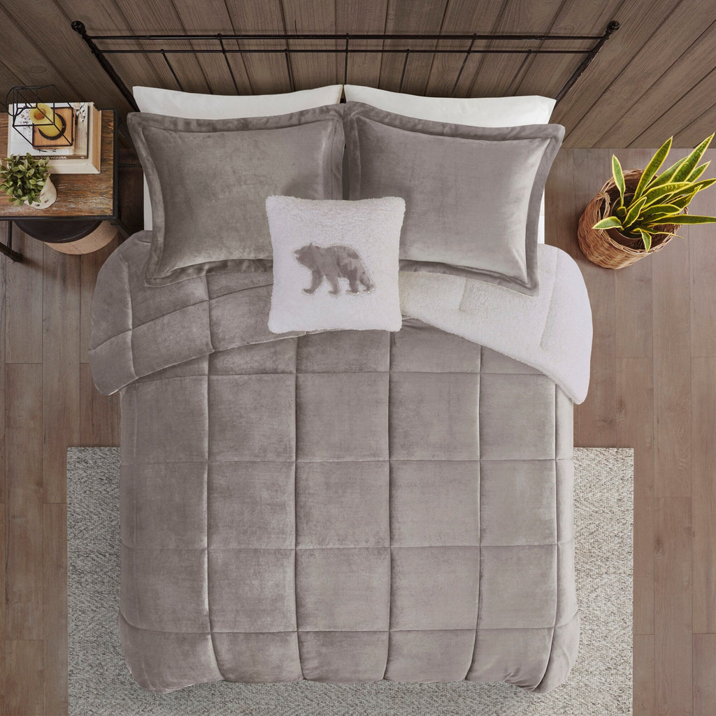 Parure de couette Woolrich Alton en duvet synthétique et sherpa