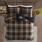 Parure de couette Woolrich Alton en duvet synthétique et sherpa
